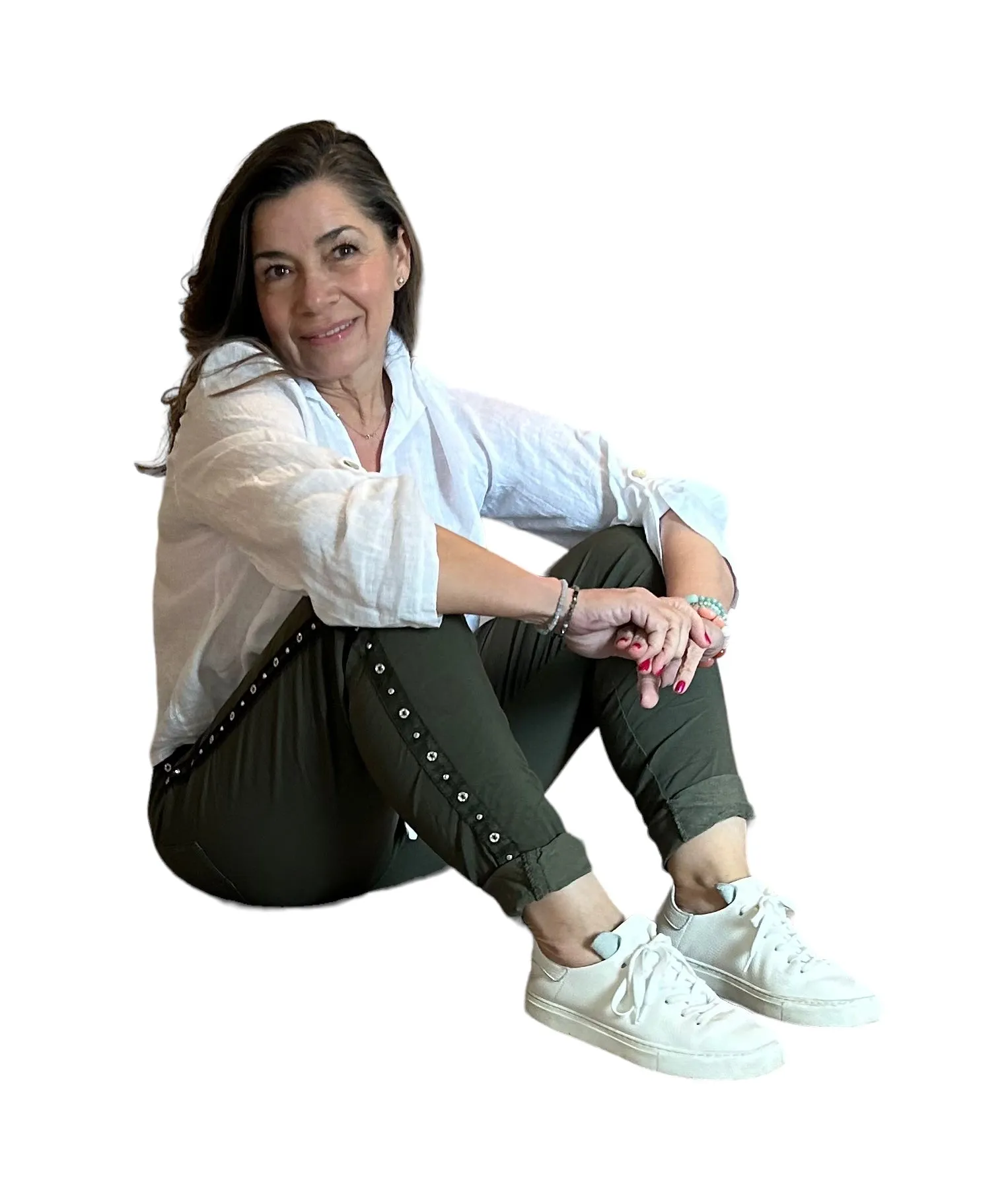 * BEST SELLER *  Studs & diamante Italian magic pants