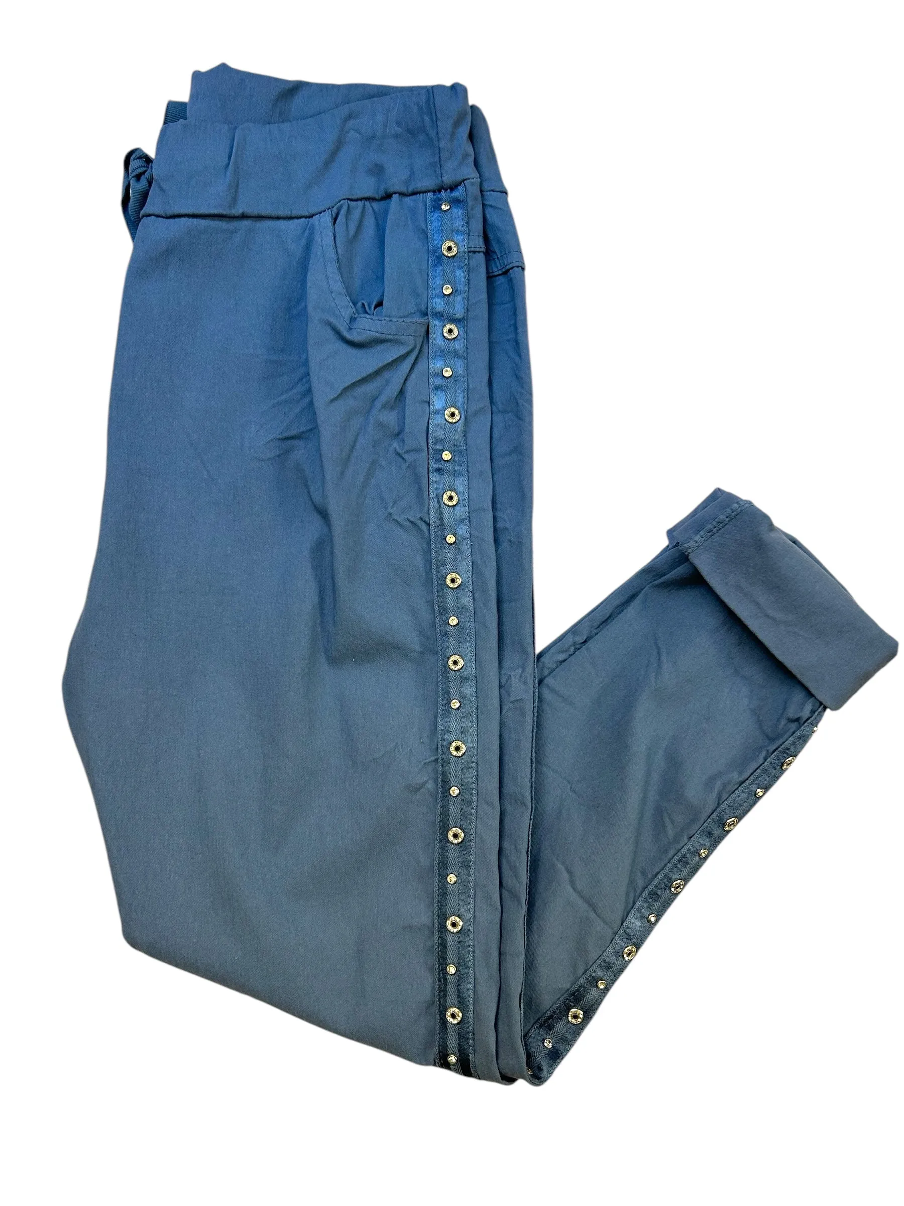 * BEST SELLER *  Studs & diamante Italian magic pants