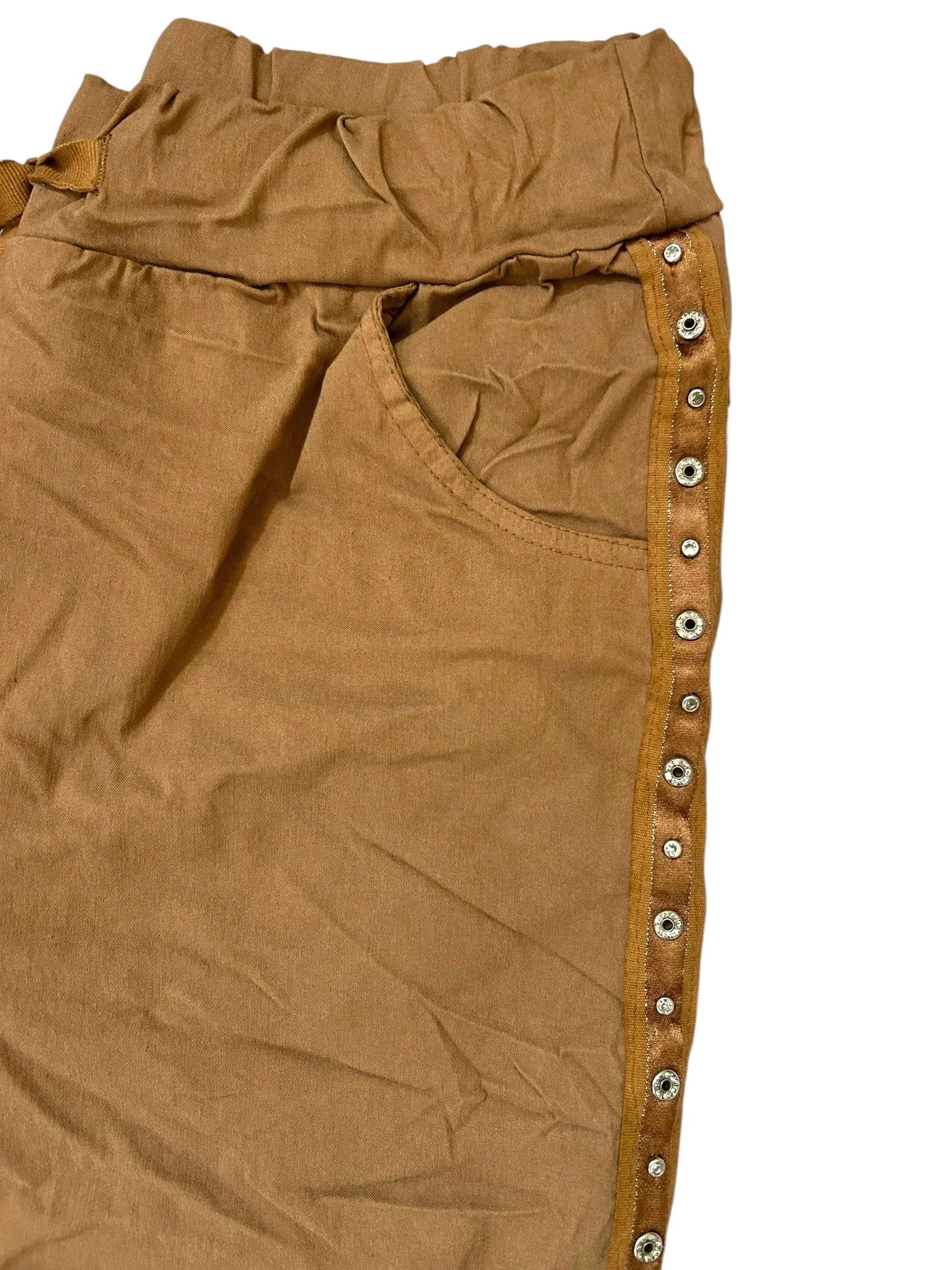 * BEST SELLER *  Studs & diamante Italian magic pants