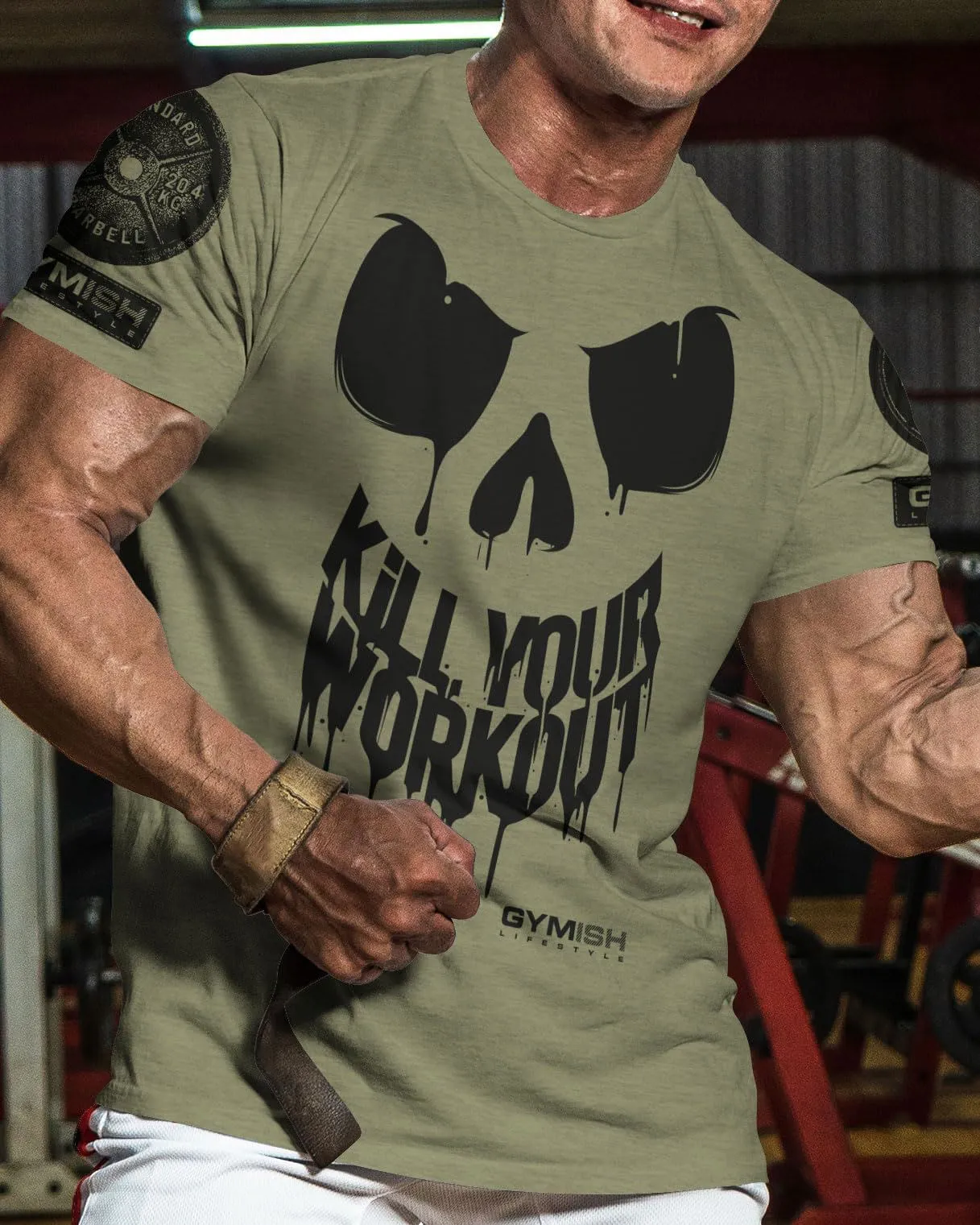 078. Kill Your Workout Funny Gym T-Shirt for Men