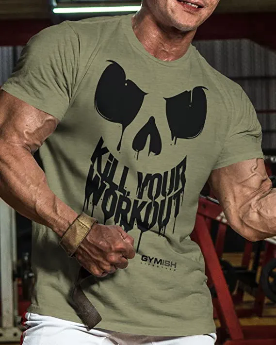 078. Kill Your Workout Funny Gym T-Shirt for Men