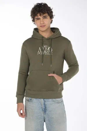 AEROPOSATALE EMBROIDERED HOODIE-WILDCAT KHAKI