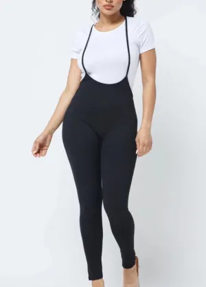 Bubble Gum Bliss Solid Top And Suspender Pants Outfit