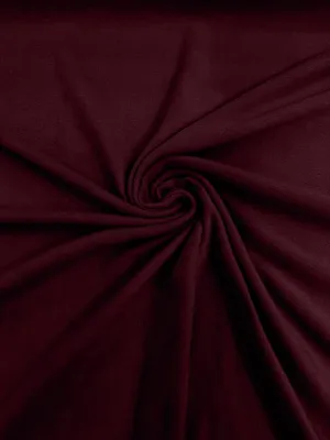 Burgundy Solid Polar Fleece Fabric Sold by the yard 60"Wide|Antipilling 245GSM |Medium Soft Weight| Blanket Supply,DIY, Decor,Baby Blanket