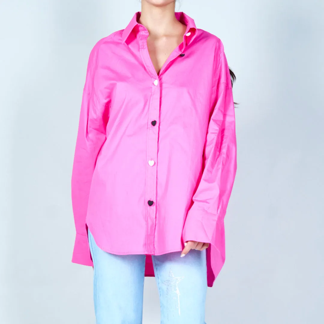 Classic heart button-down shirt wholesale