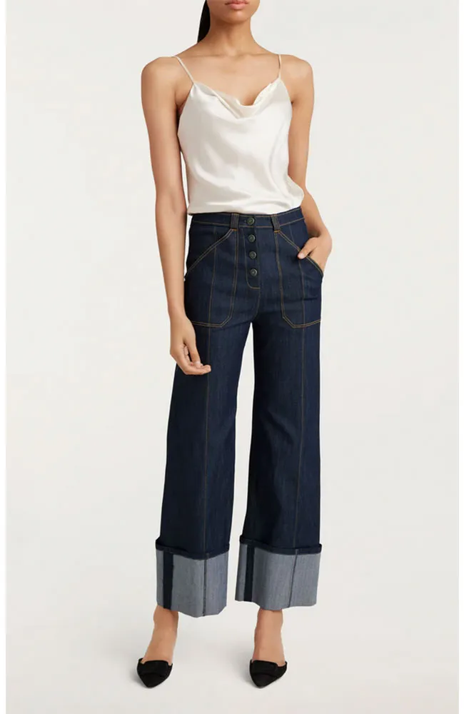 Cuffed Benji Pant in Indigo