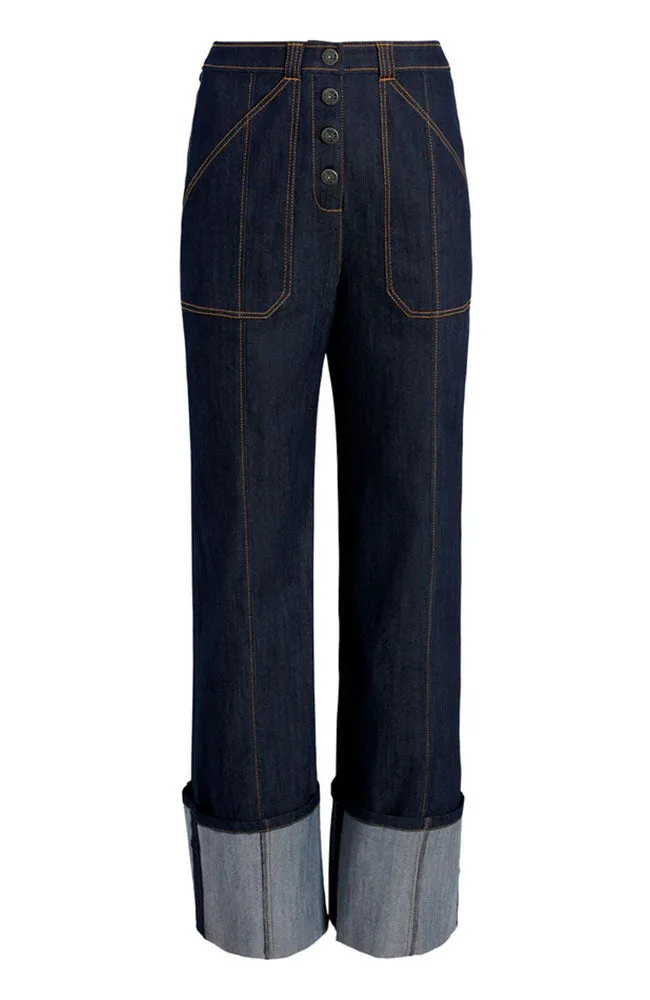Cuffed Benji Pant in Indigo
