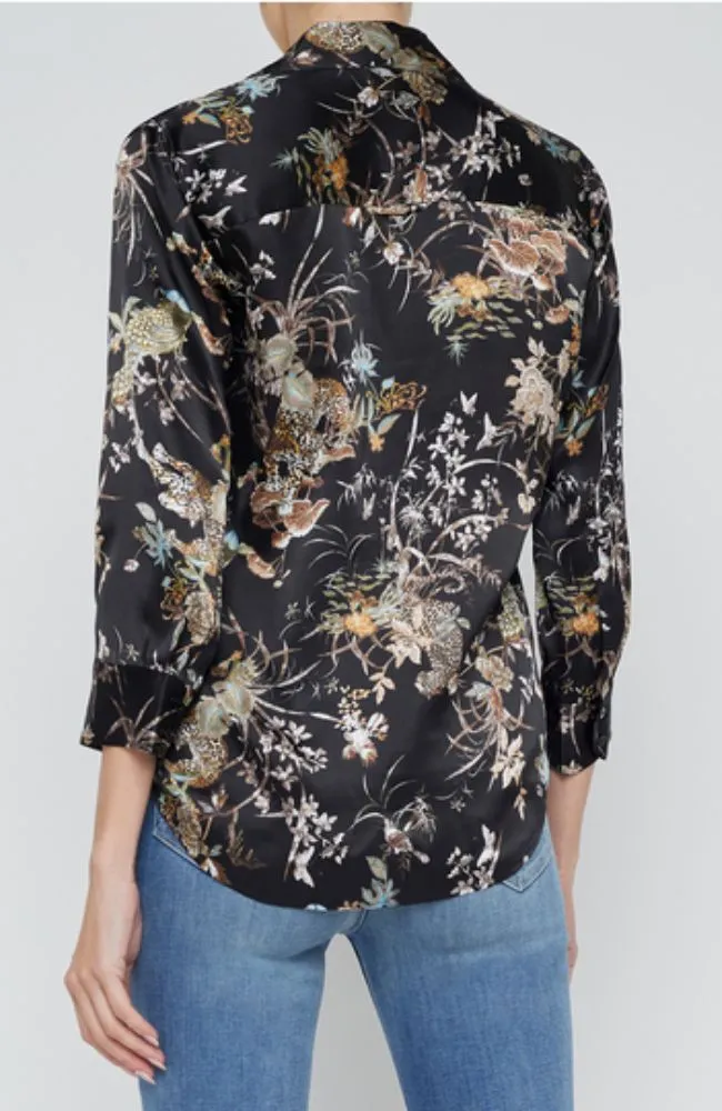 Dani 3/4 Sleeve Blouse in Black Multi