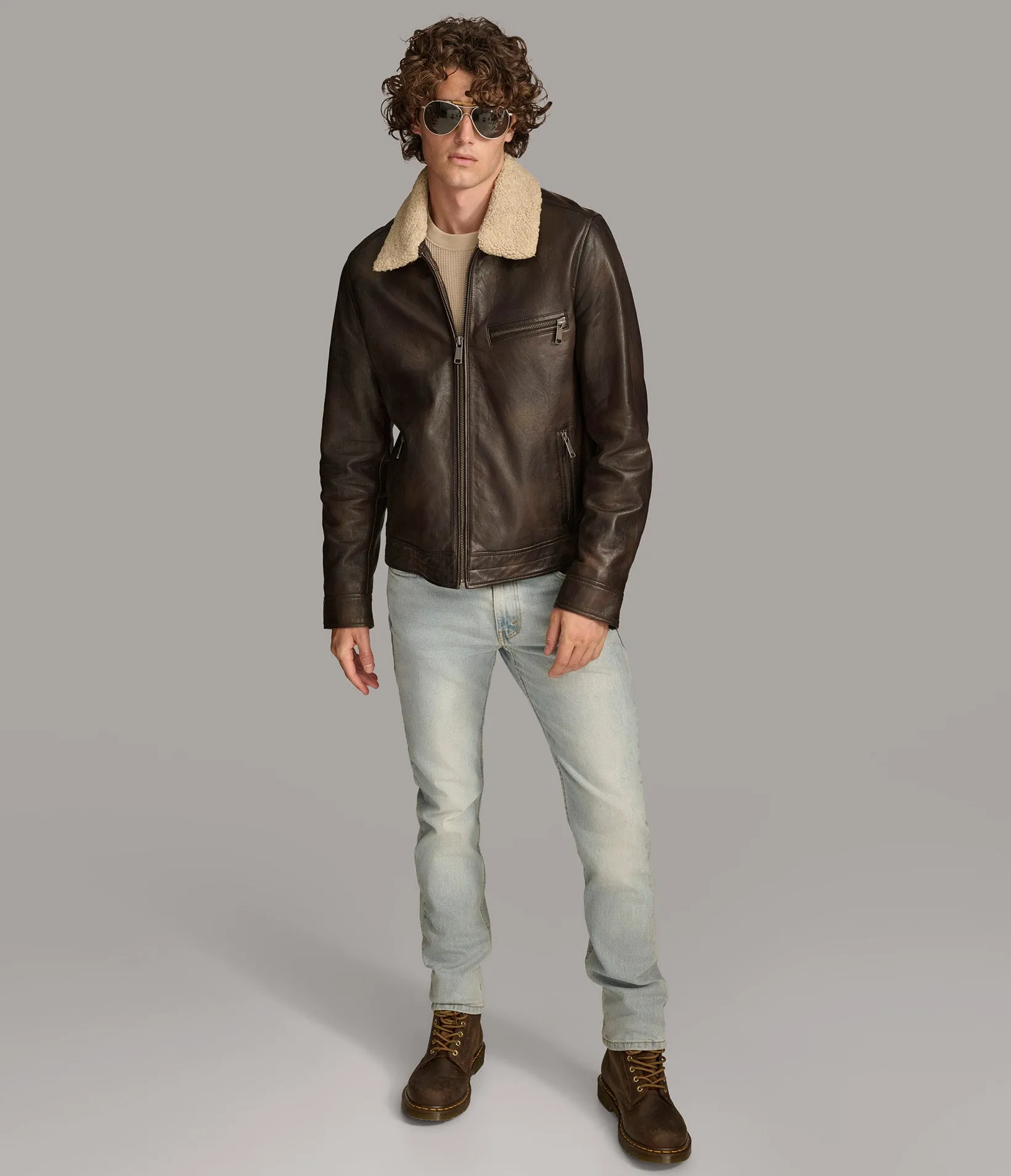 Dean Zip Up Shirt Collar Jacket