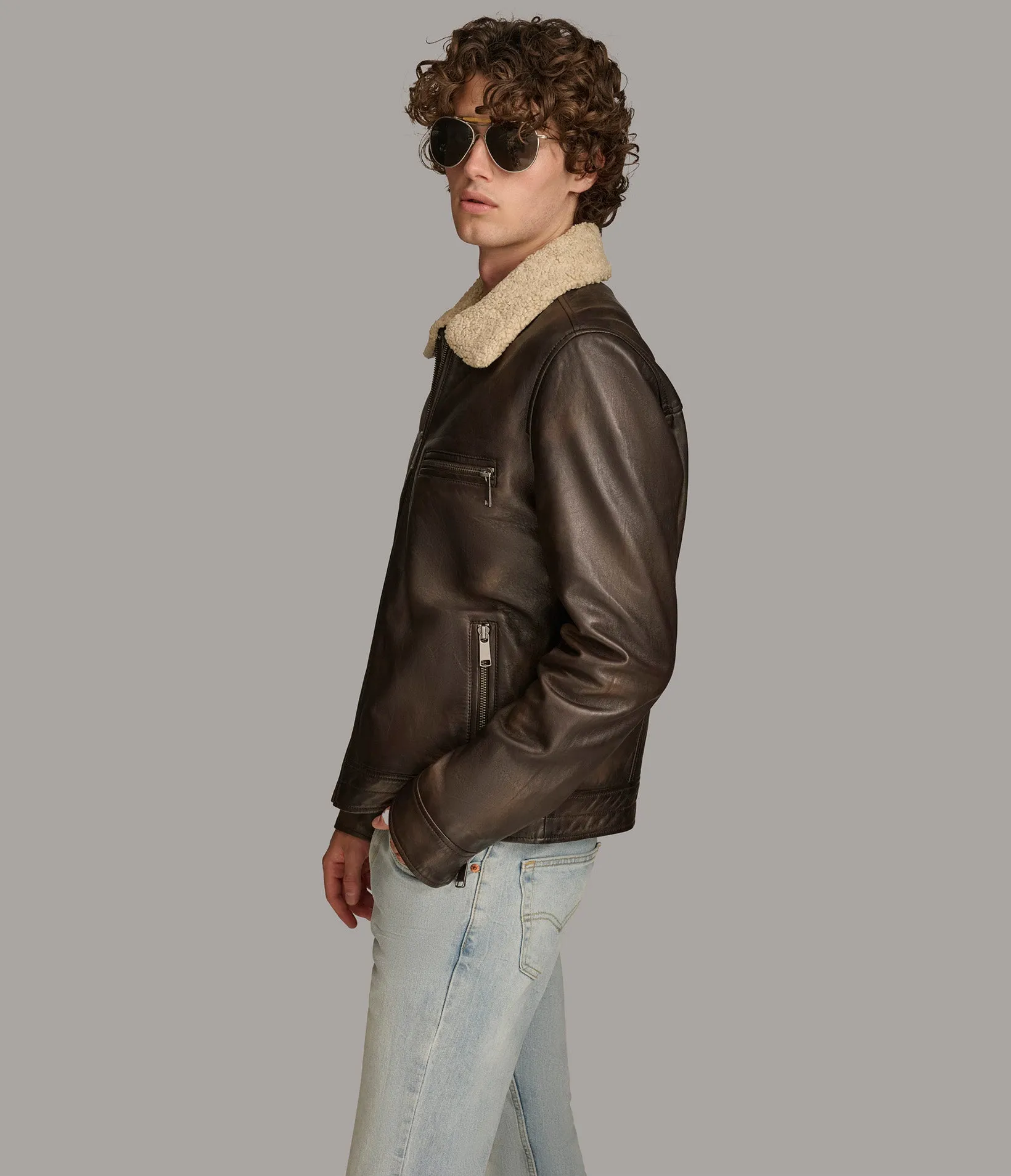 Dean Zip Up Shirt Collar Jacket