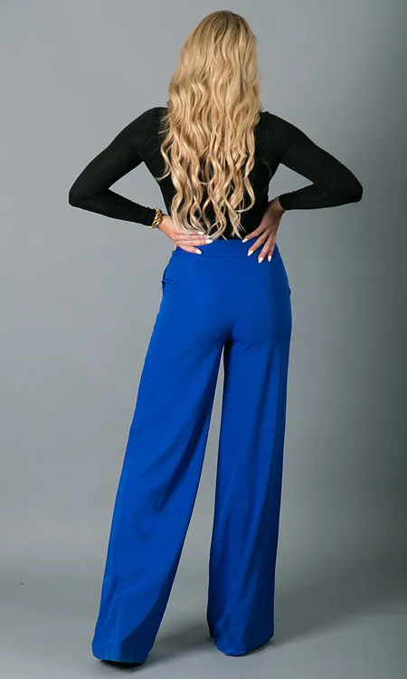Double Button Pants - Blue