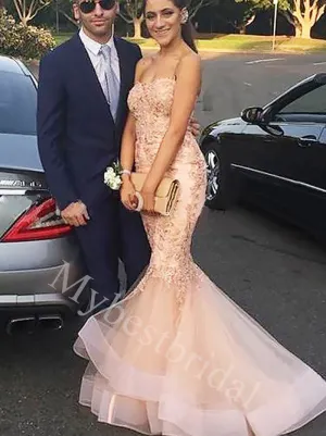 Elegant Sweetheart Sleeveless Mermaid Prom Dresses,PDS0993