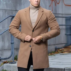 Euro-American Men's Stylish Solid Coat