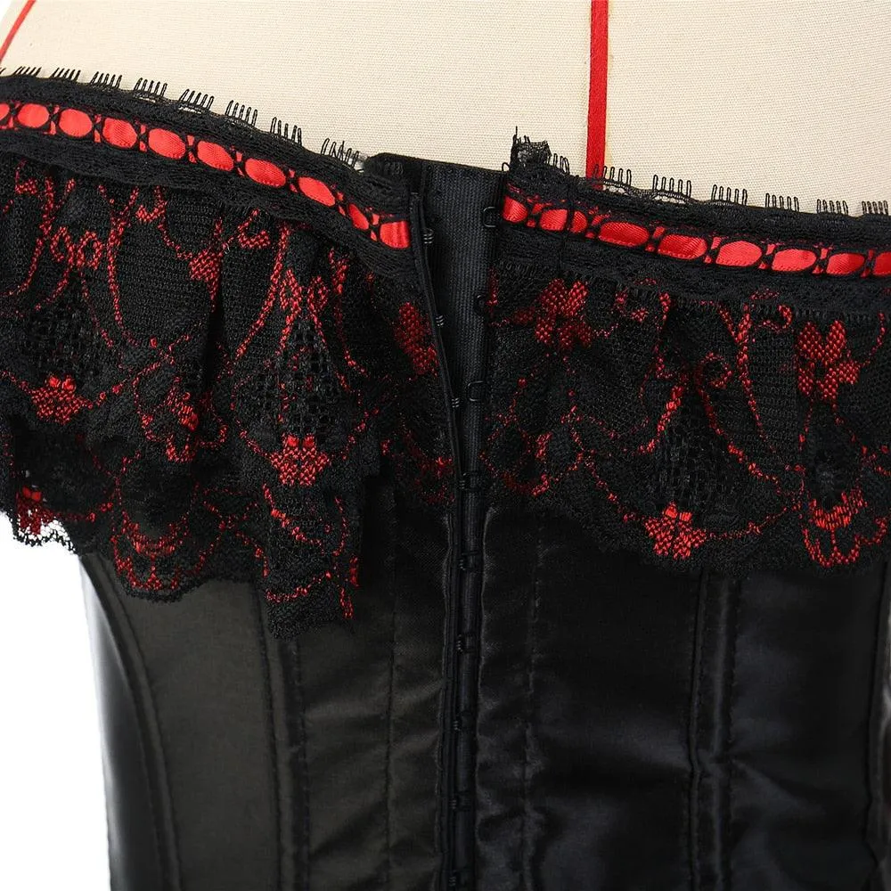 Floral Embroidery Corset Lingerie  Elegant Lace Bustier