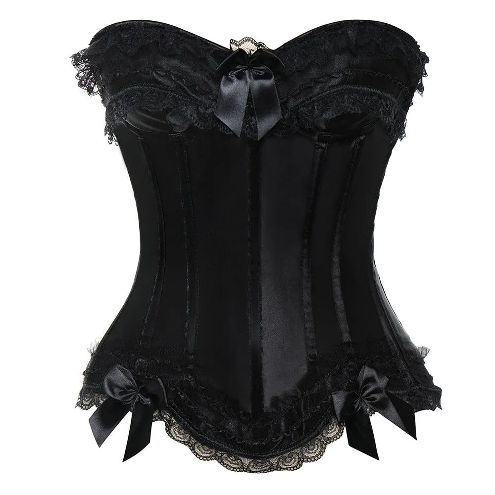 Floral Embroidery Corset Lingerie  Elegant Lace Bustier