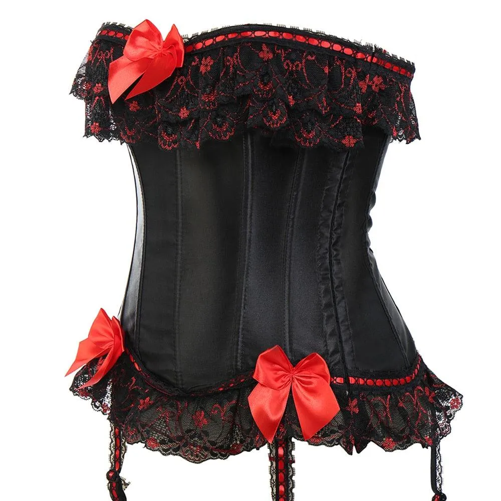 Floral Embroidery Corset Lingerie  Elegant Lace Bustier