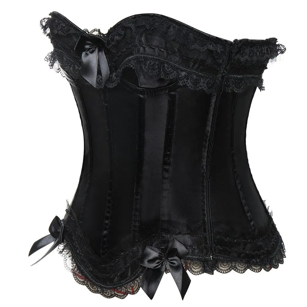 Floral Embroidery Corset Lingerie  Elegant Lace Bustier