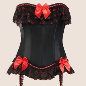 Floral Embroidery Corset Lingerie  Elegant Lace Bustier