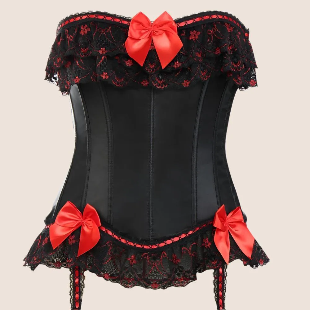 Floral Embroidery Corset Lingerie  Elegant Lace Bustier