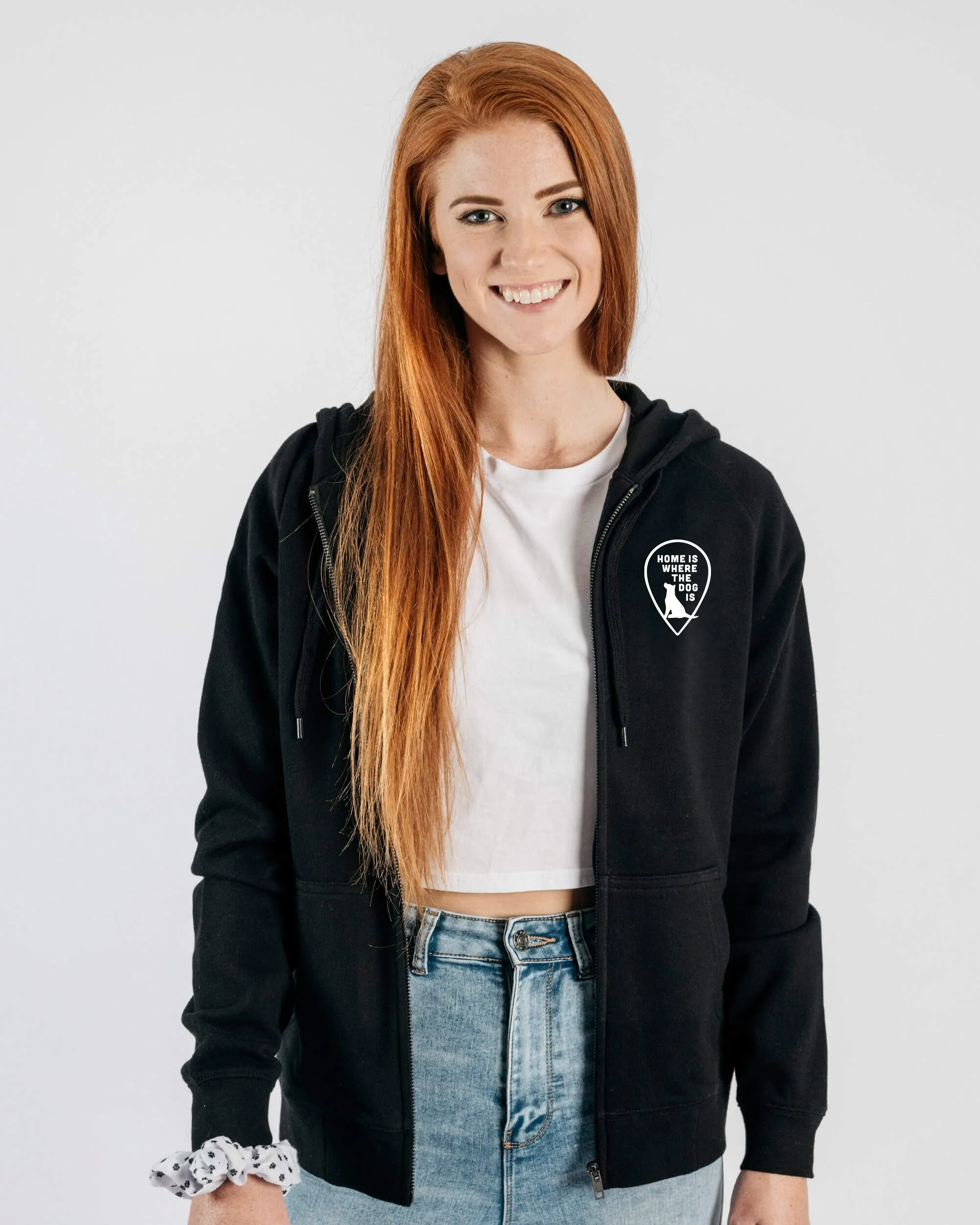 Home Is Where The Dog Is: Women's Zip Hoodie