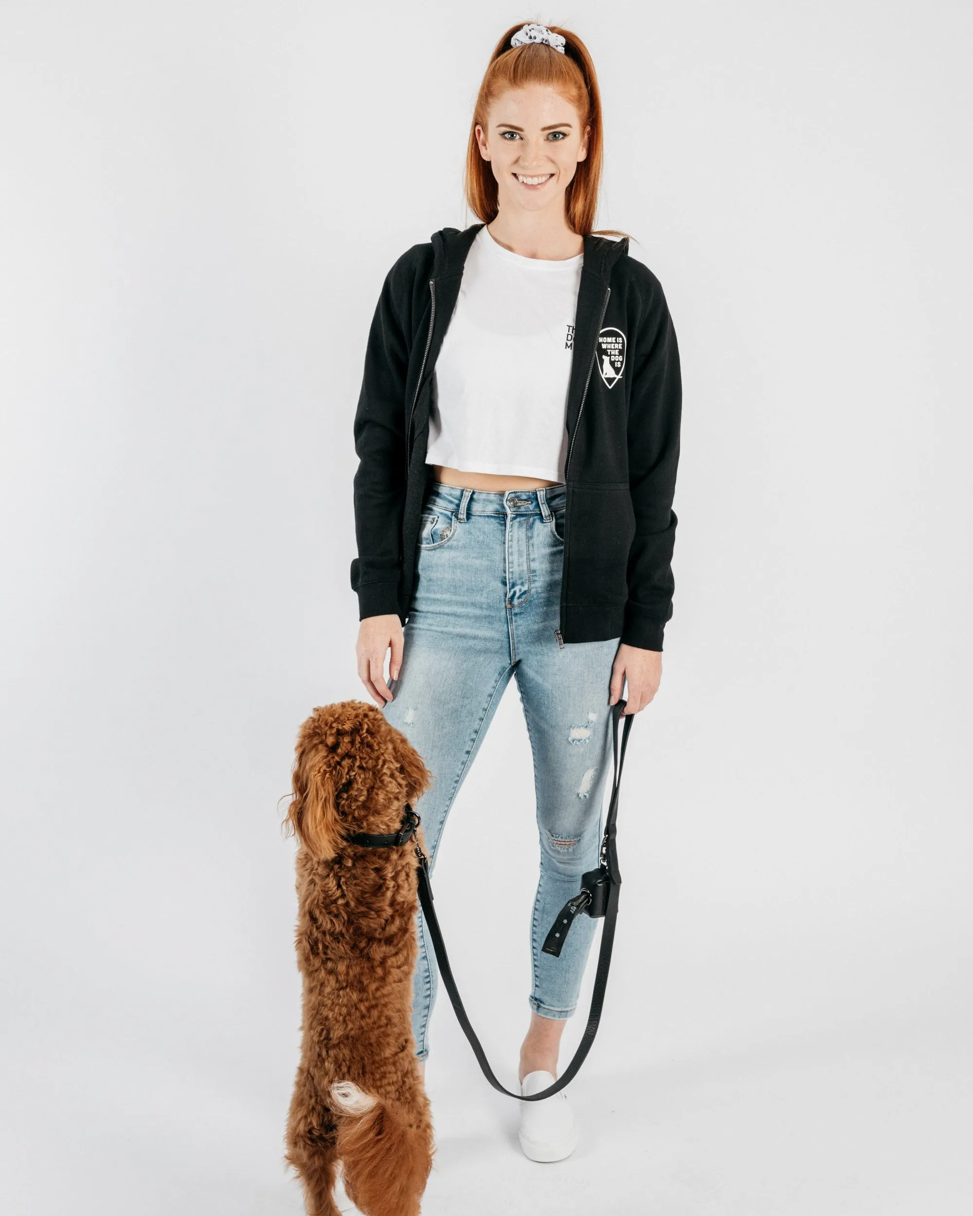 Home Is Where The Dog Is: Women's Zip Hoodie