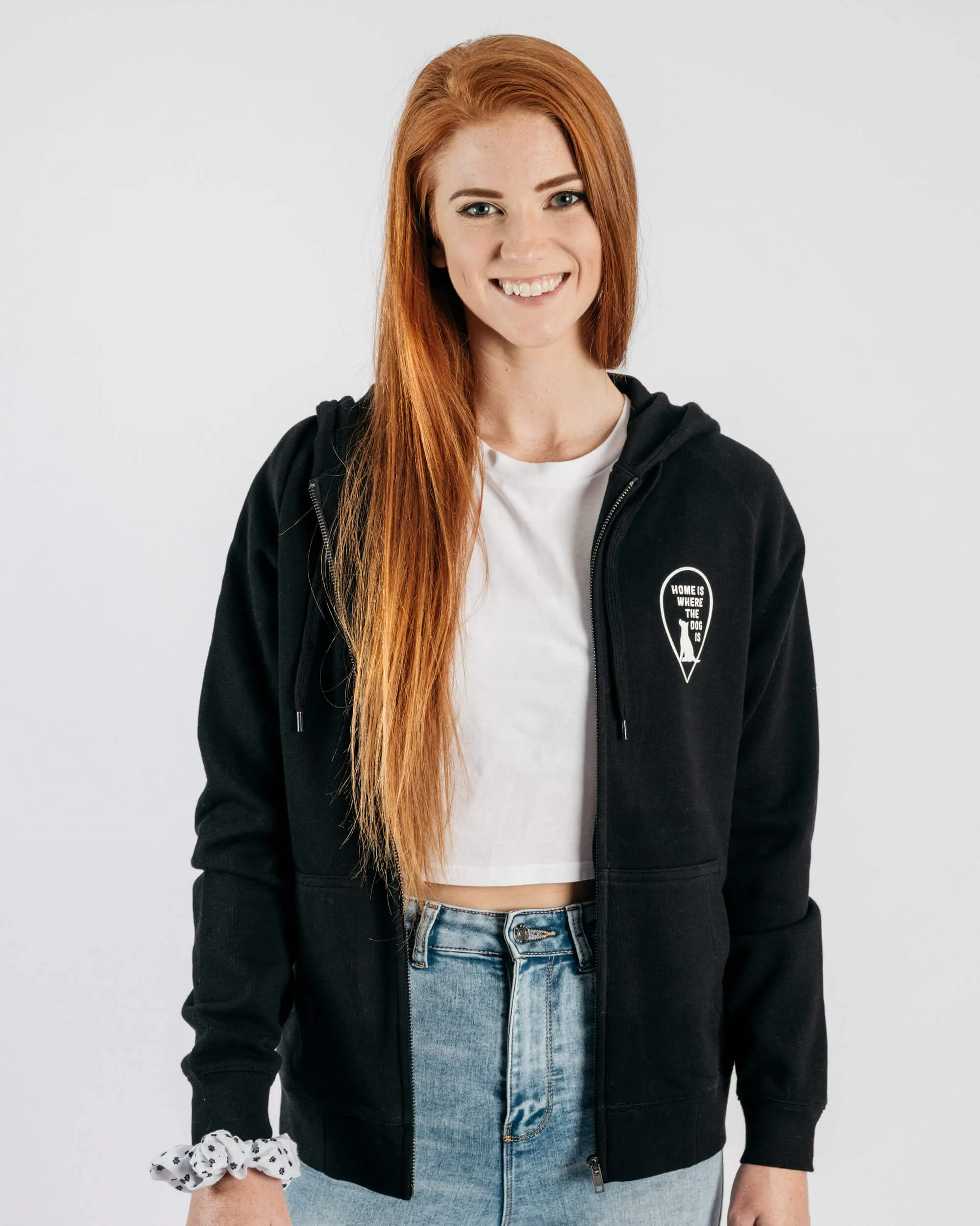 Home Is Where The Dog Is: Women's Zip Hoodie