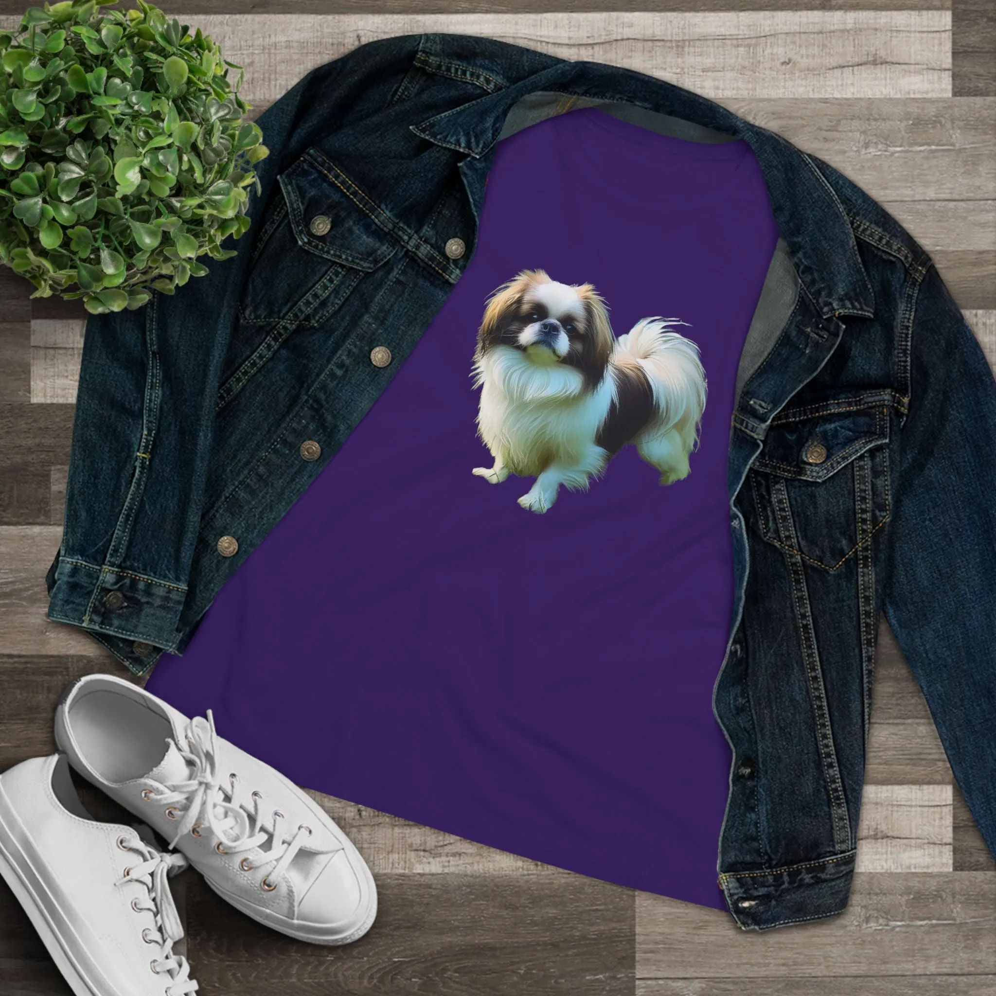 Japanese Chin - Women's Relaxed Cotton Tee