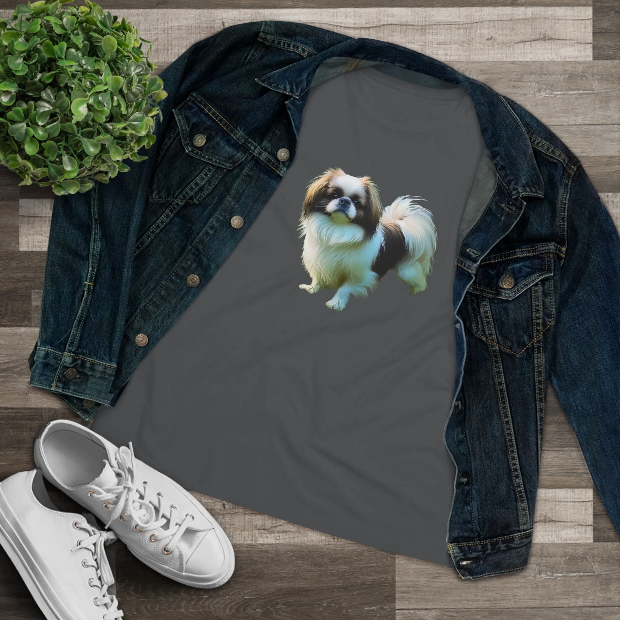 Japanese Chin - Women's Relaxed Cotton Tee