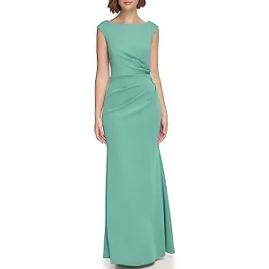 Jessica Howard Women's Cap Sleeves Scoop Neck Dress, Green