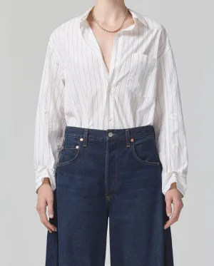 KAYLA SHIRT / BITTER CHOCOLATE STRIPE
