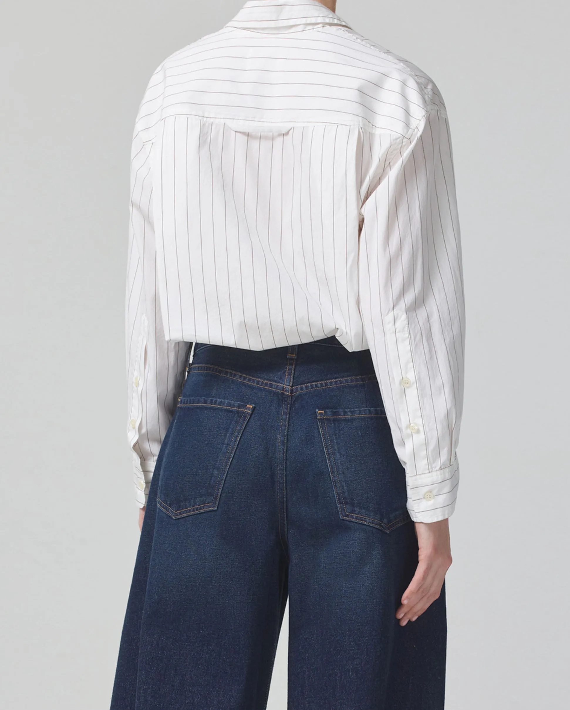 KAYLA SHIRT / BITTER CHOCOLATE STRIPE