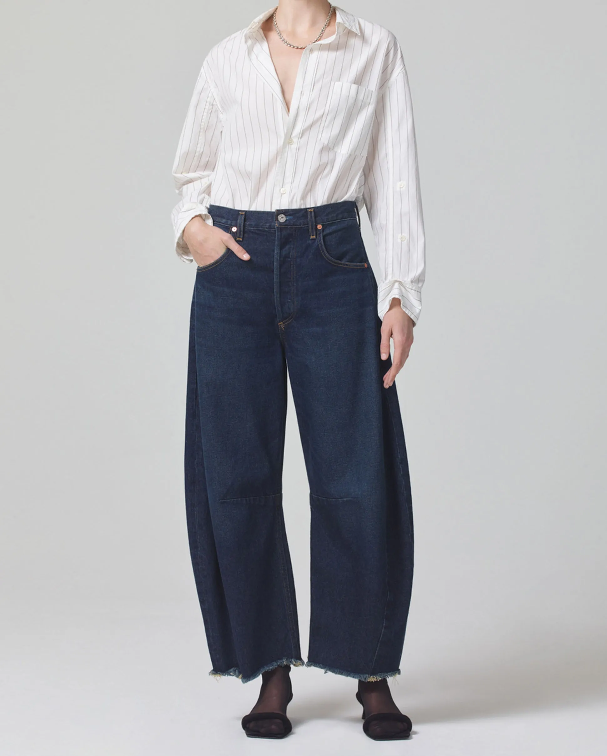KAYLA SHIRT / BITTER CHOCOLATE STRIPE