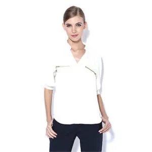 Ketty More Women Long Sleeve Crepe Collar Neck Shirt-KMWSB741