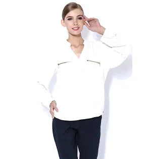Ketty More Women Long Sleeve Crepe Collar Neck Shirt-KMWSB741