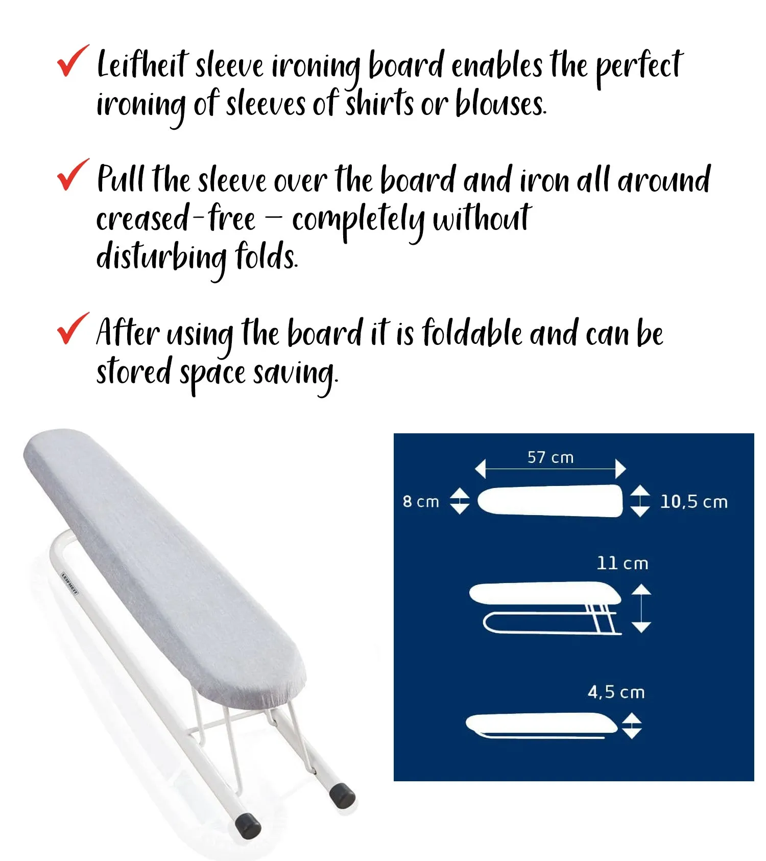 L71820 Leifheit Ironing Sleeve Board 50 X 12Cm
