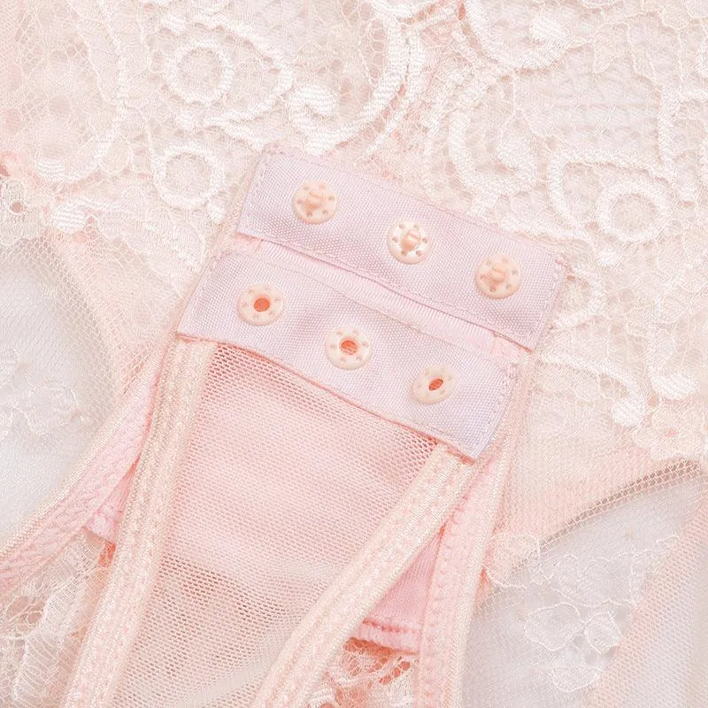 Lace Mesh Jumpsuit  Sexy Sling One-Piece Lingerie for Women