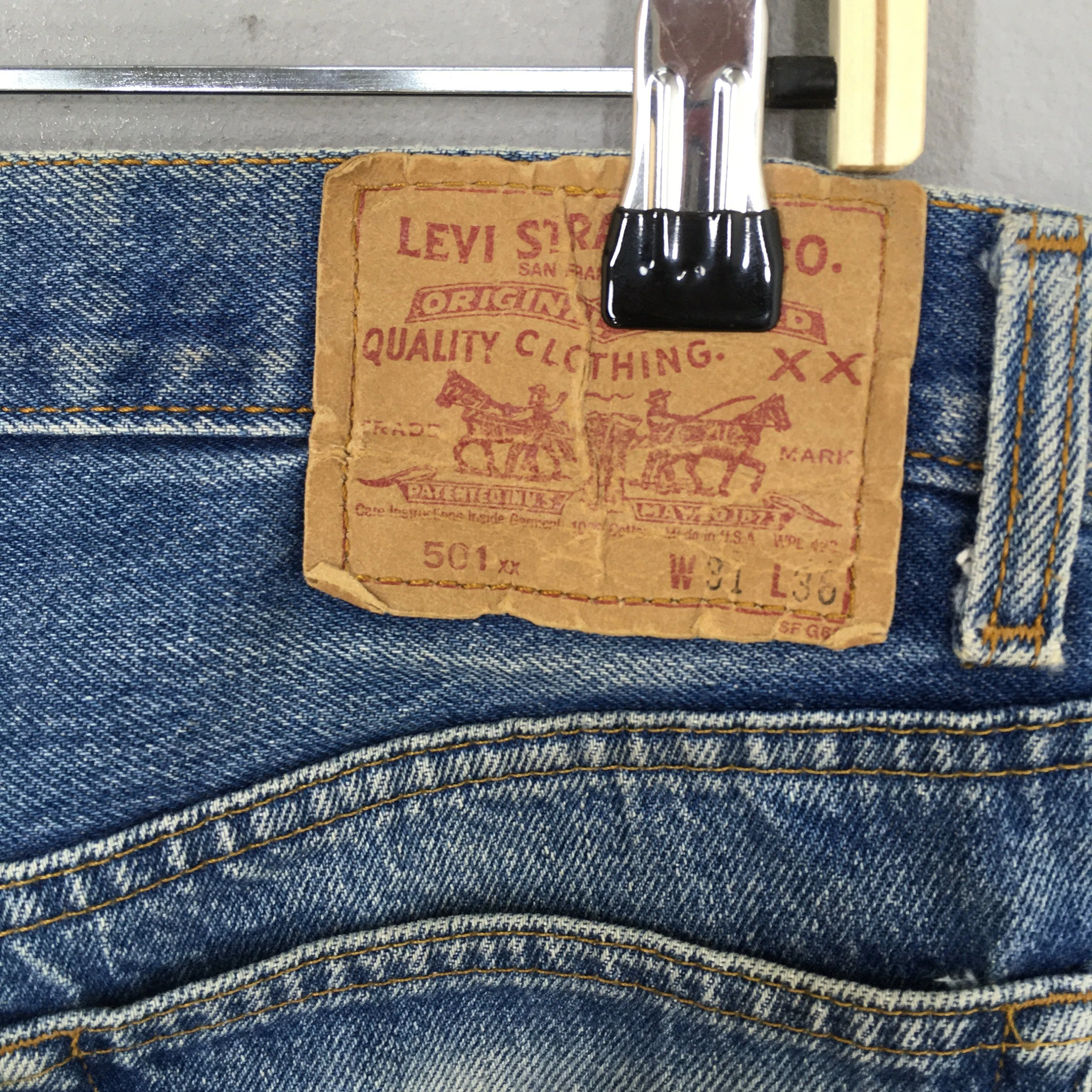 Levi's 501XX Blue Stonewash Jeans Size 29x29.5