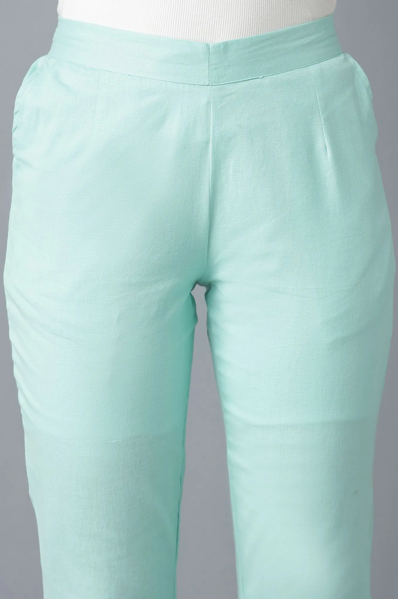 Light Blue Cotton Trouser