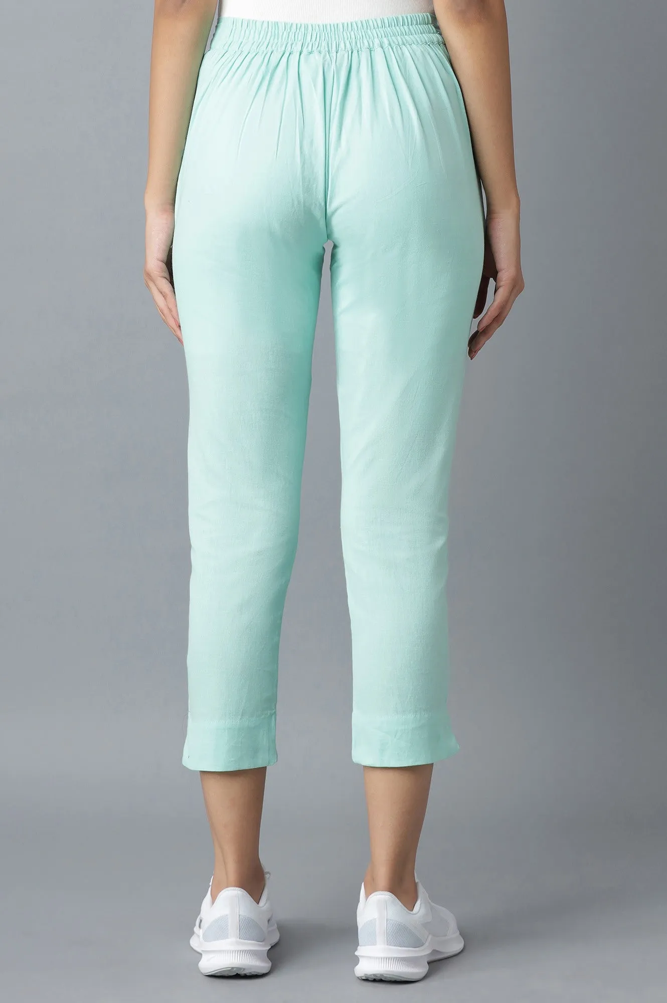Light Blue Cotton Trouser