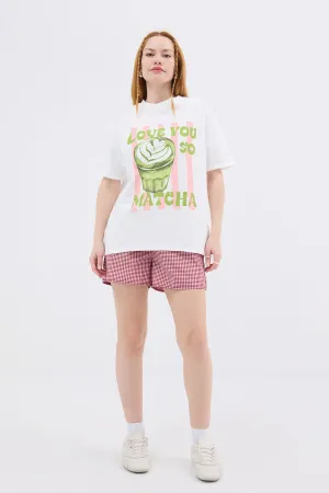 Love You So Matcha Written T-shirt