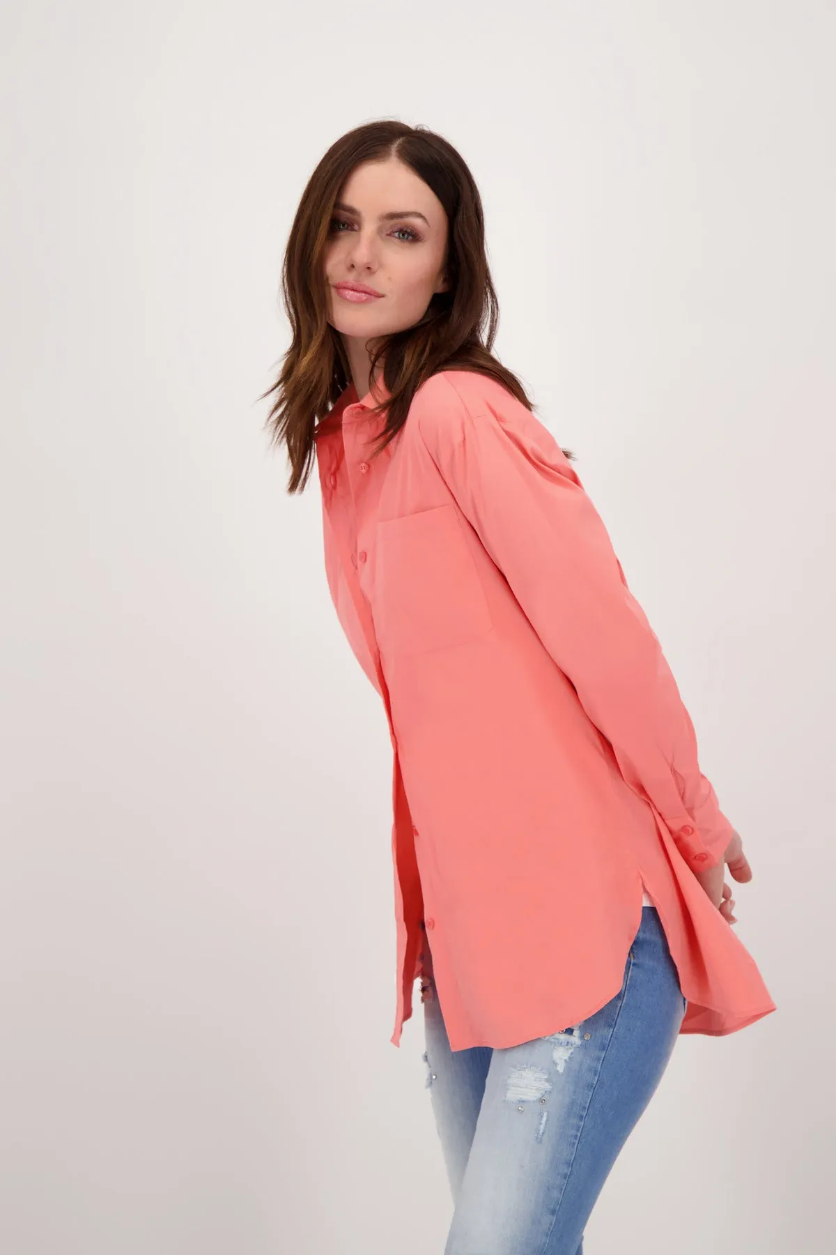 LS Cotton Shirt | Grapefruit