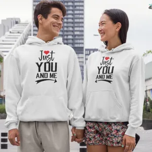 Matching Set: Just You & Me, Gift for Lovers, Cute Outfit for Couples, Valentine's Day