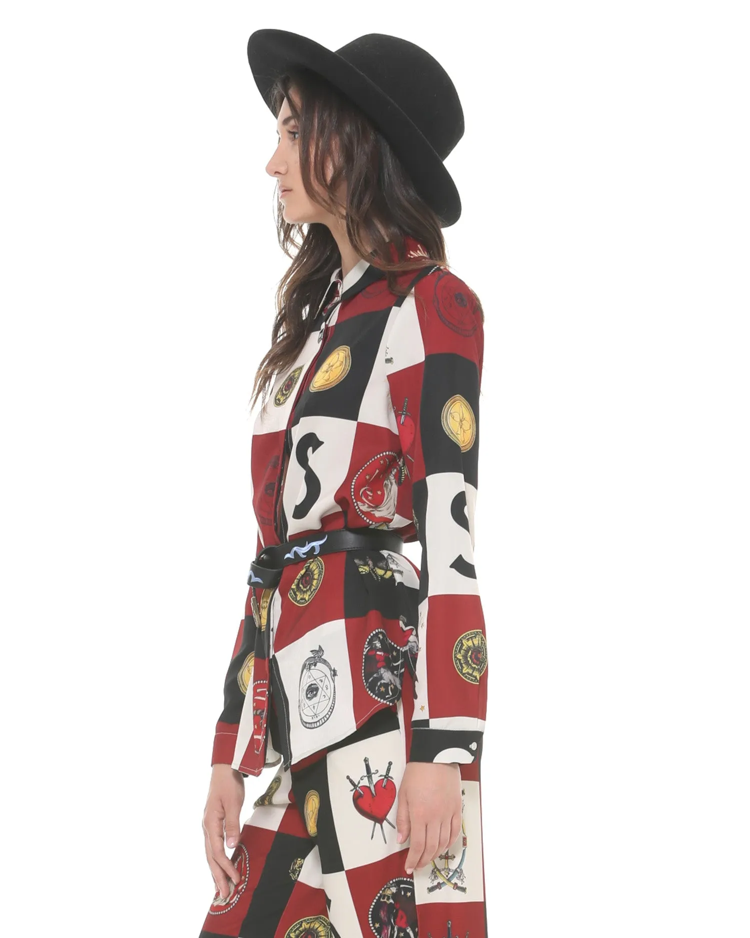 Multi-print shirt