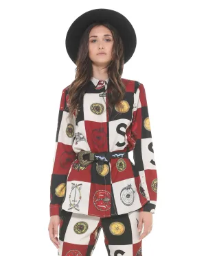 Multi-print shirt