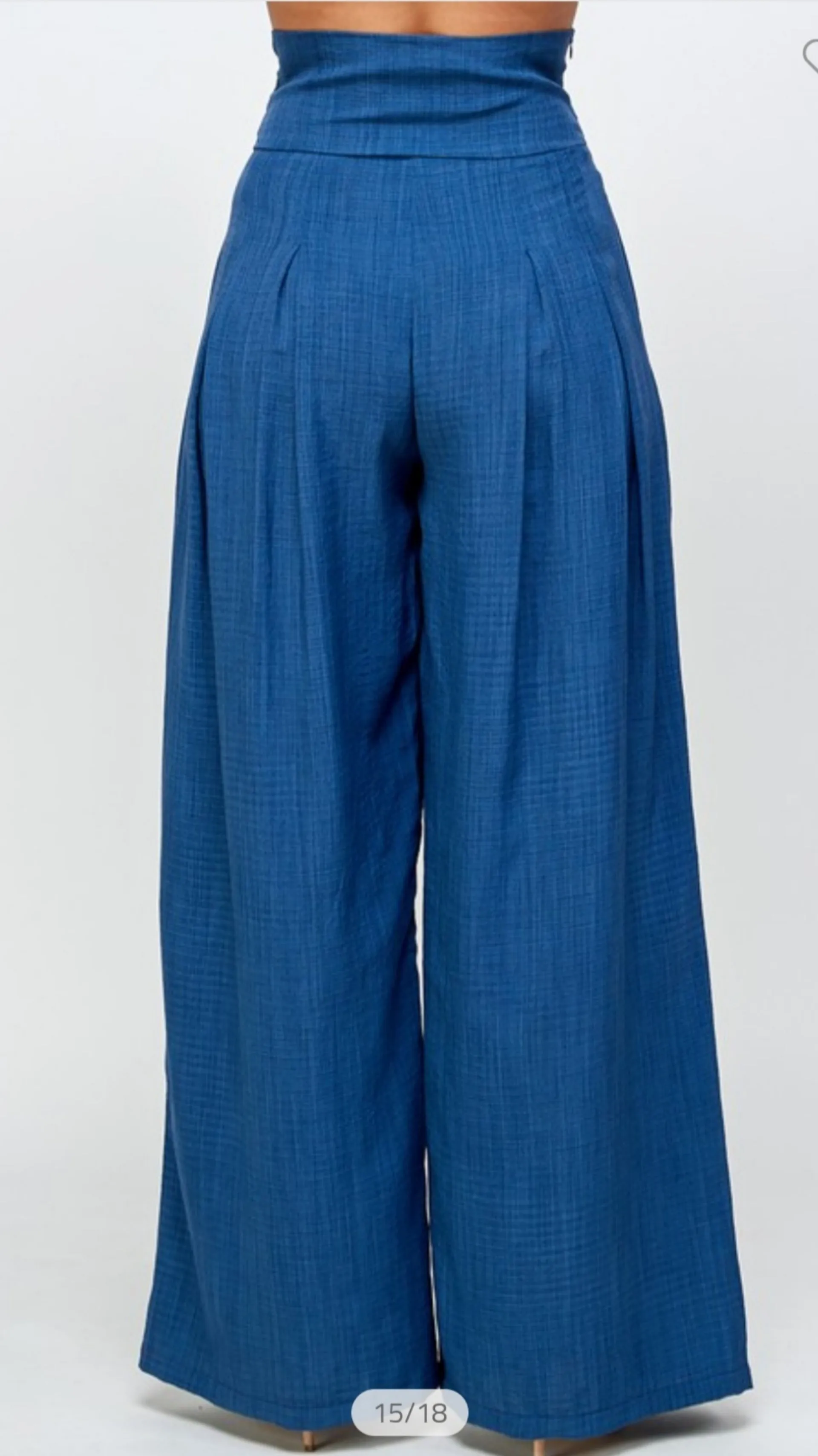 Office Type Palazzo Pants | Denim