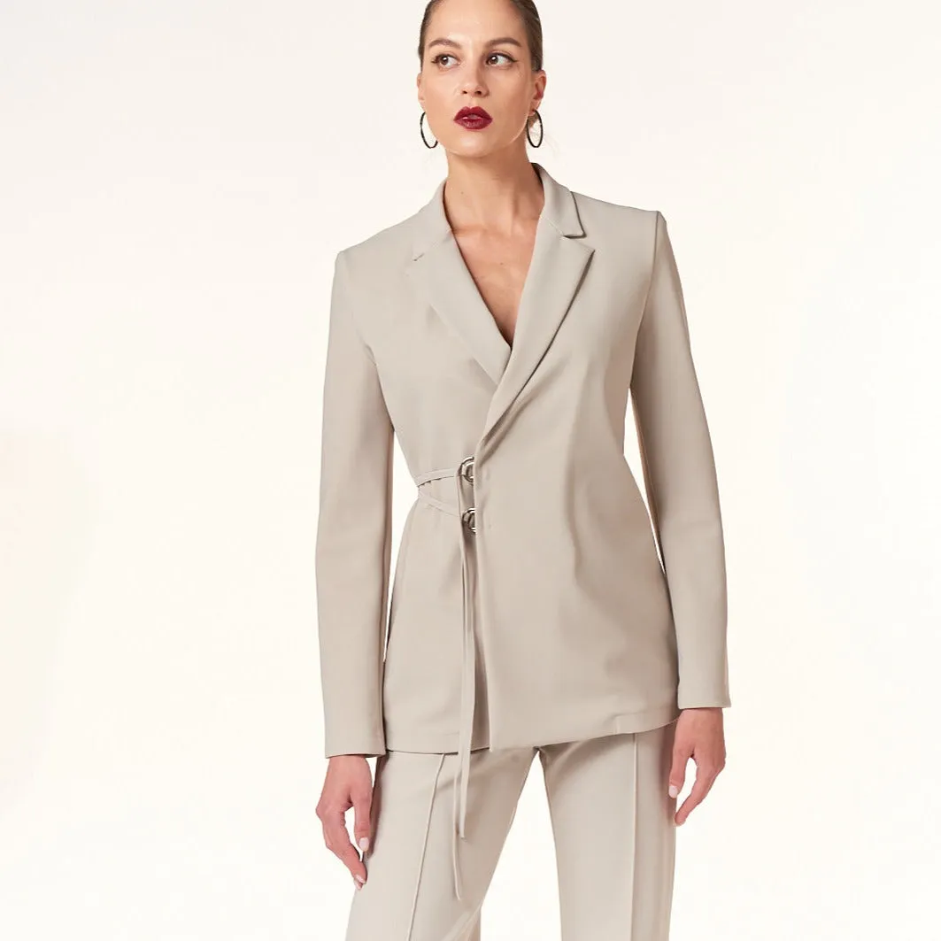 Opificio Modenese, Stretch Crepe, Pasadena Sculpted Blazer in sand