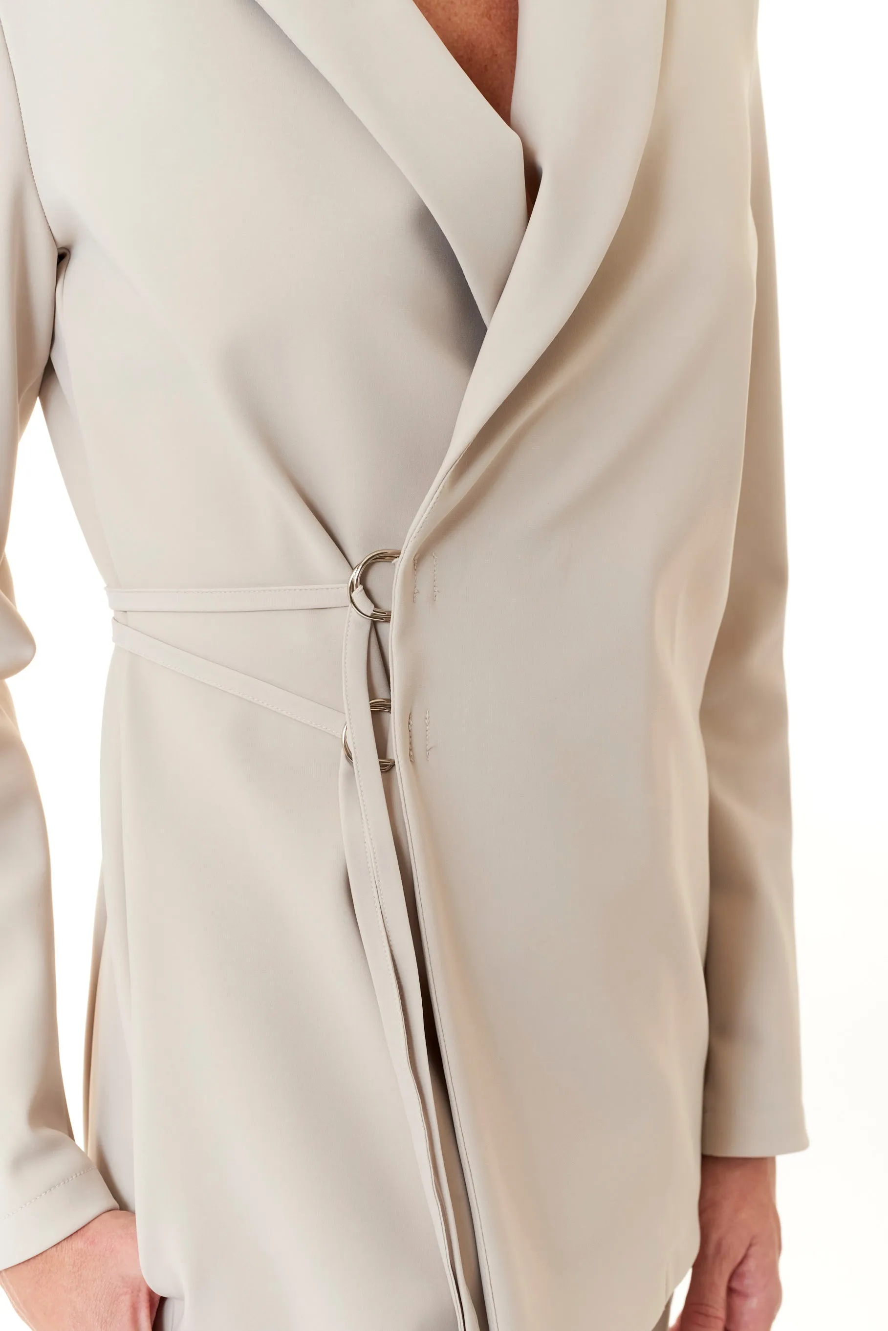 Opificio Modenese, Stretch Crepe, Pasadena Sculpted Blazer in sand