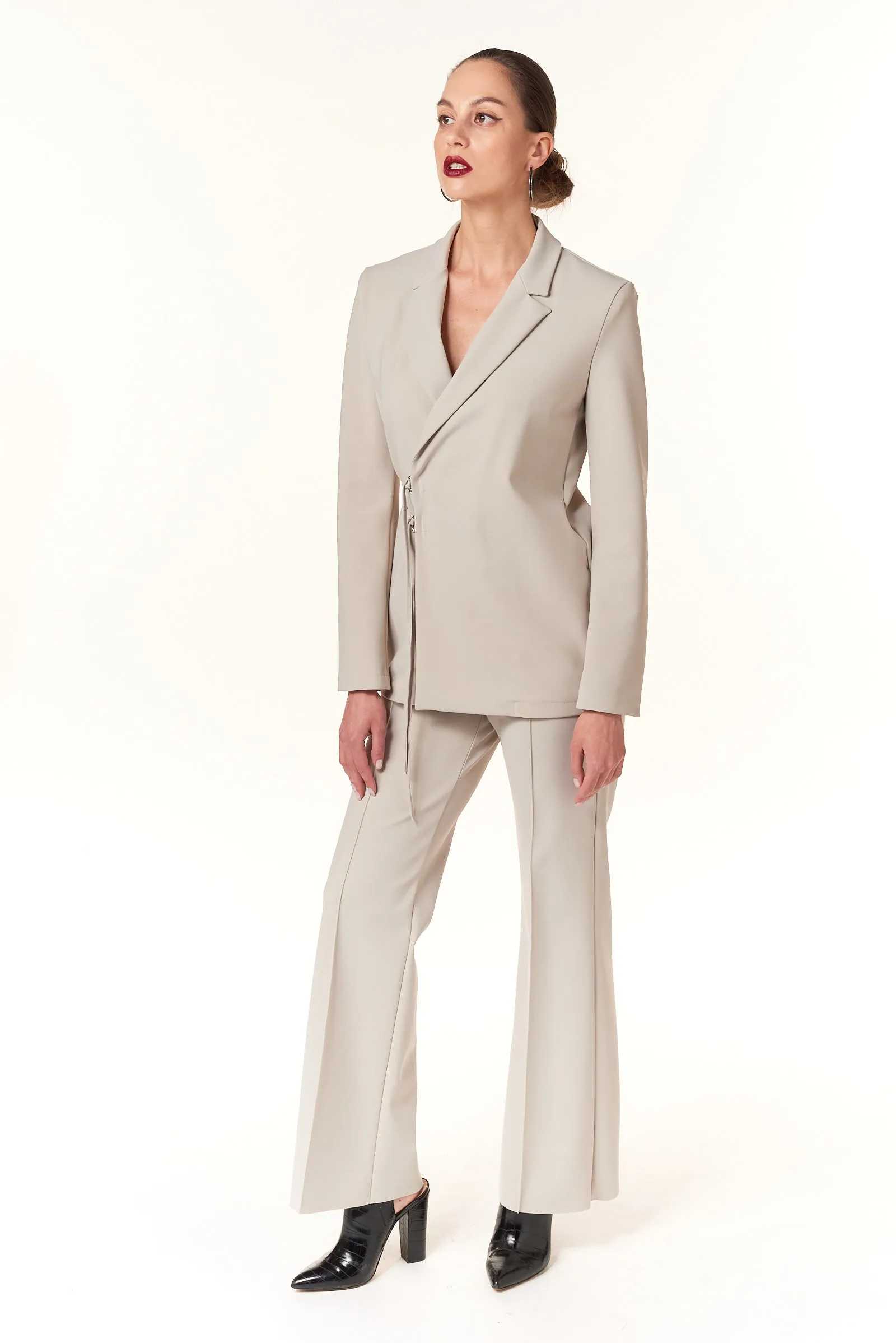 Opificio Modenese, Stretch Crepe, Pasadena Sculpted Blazer in sand