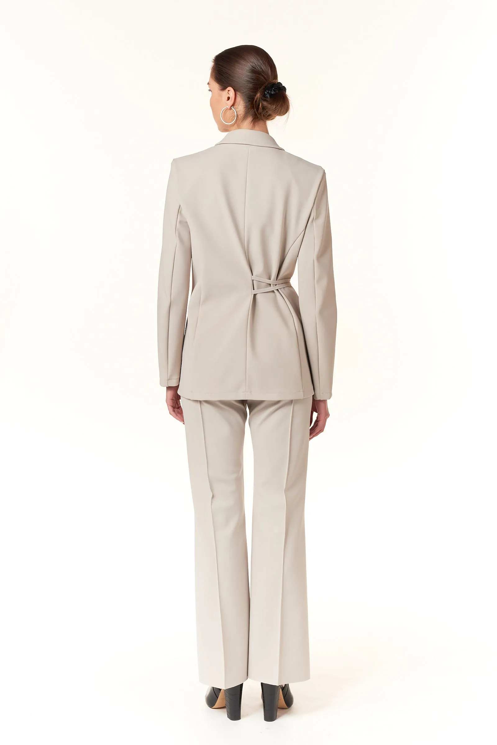 Opificio Modenese, Stretch Crepe, Pasadena Sculpted Blazer in sand