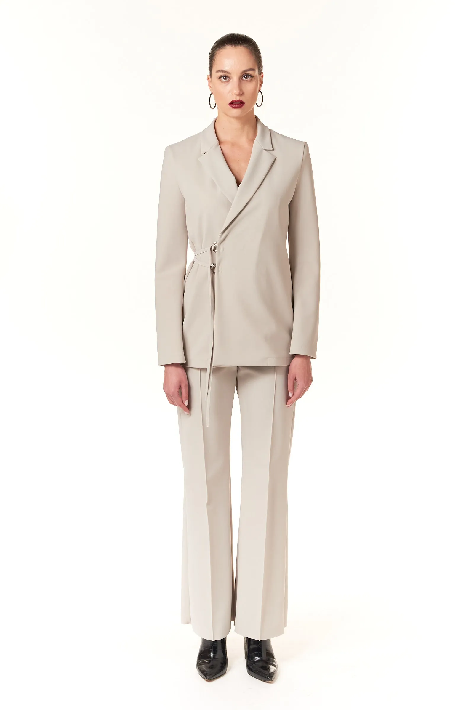 Opificio Modenese, Stretch Crepe, Pasadena Sculpted Blazer in sand